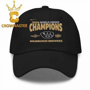 Milwaukee Brewers Nike Black 2026 World Series Champions Raise The Trophy Classic Hat Cap Snapback