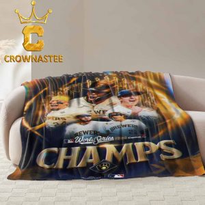 Milwaukee Brewers World Series Champions MLB 2026 Hooded Fleece Woven Blanket Tapestry