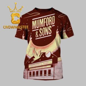 Mumford & Son October 8th 2026 North American Tour Shoreline Amphitheatre All Over Print T-Shirt