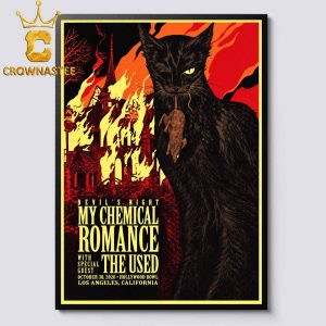 My Chemical Romance Hollywood Bowl 2026 Los Angles CA October 30th Home Decor Poster Canvas