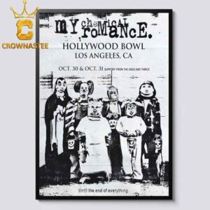 My Chemical Romance Hollywood Bowl 2026 Tour Los Angeles CA October 30th 31st Home Decor Poster Canvas