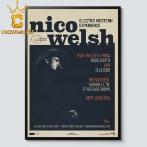 Nico Welsh Electro Western Experience Sep 30th 2026 Home Decor Poster Canvas