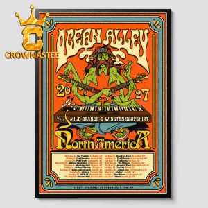 Ocean Alley North America 2027 With Mild Orange & Winston Surfshirt Home Decor Poster Canvas