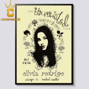 Olivia Rodrigo United Center 2026 Tour Chicago IL October 11th 12th Home Decor Poster Canvas