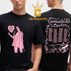 Olivia Rodrigo Unraveled Tour Dates 2026 Illustration Two Sided T-Shirt