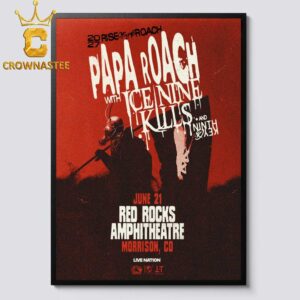 Papa Roach Red Rocks Amphitheatre 2027 Morrison CO June 21st Home Decor Poster Canvas