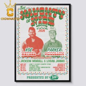 Parker McCollum Koe Wetzel The Naughty Or Nice Tour 2026 Home Decor Poster Canvas