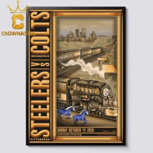 Pittsburgh Steelers Vs Indianapolis Colts Sunday Oct 11th 2026 Acrisure Stadium Home Decor Poster Canvas