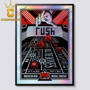 Rush Mohegan Sun Arena 2026 Tour Uncashville CT October 30th November 1st Home Decor Poster Canvas