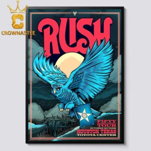 Rush Fifty Something Tour Oct 1St 2026 Houston Texas Toyota Center Home Decor Poster Canvas