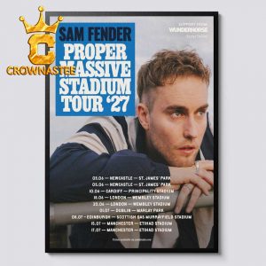 Sam Fender Proper Massive Stadium Tour 2027 Home Decor Poster Canvas