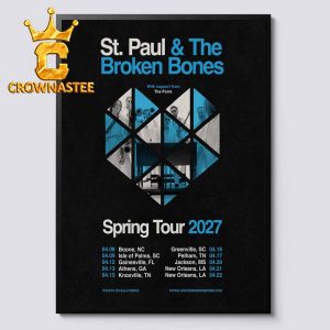 St Paul & The Broken Bones With Support From The Point Spring Tour 2027 Home Decor Poster Canvas