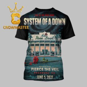 System Of A Down Rose Bowl 2027 Pasadena CA June 5th All Over Print T-Shirt