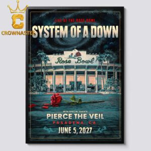 System Of A Down Rose Bowl 2027 Pasadena CA June 5th Home Decor Poster Canvas