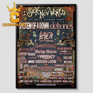 System Of A Down Sick New World Ghost Spiral Lineup Home Decor Poster Canvas