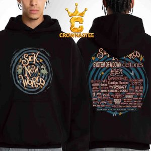 System Of A Down Sick New World Ghost Spiral Lineup Two Sided Hoodie