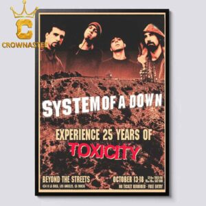 System Of A Down x Beyond The Streets 25 Years Of Toxicity Album Home Decor Poster Canvas