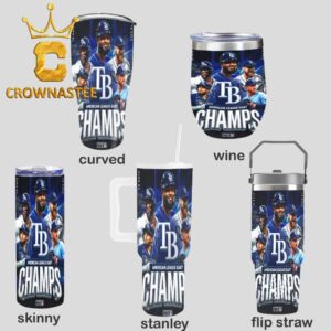 Tampa Bay Rays American League Champions 2026 MLB Wine Stanley Flip Straw Cup Tumbler