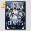 Tampa Bay Rays American League Champs 2026 Home Decor Poster Canvas