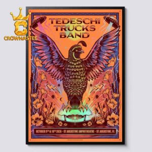 Tedeschi Trucks Band Oct 9th & 10th 2026 Augustine Amphitheatre Home Decor Poster Canvas