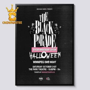 The Black Parade 20 Years Anniversary Edition Halloween The Park Theatre Oct 31st 2026 Home Decor Poster Canvas