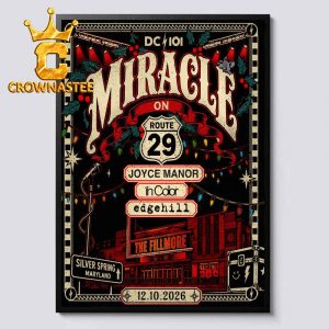 The Fillmore Silver Spring DC 101 Miracle On Route 29 In Color Edge Hill Dec 10th 2026 Home Decor Poster Canvas