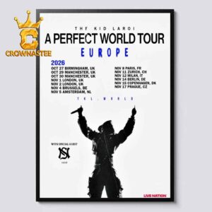 The Kid Laroi A Perfect World Tour Europe 2026 Home Decor Poster Canvas