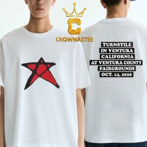 Turnstile Ventura CA County Fairgrounds 2026 October 14th Two Sided T-Shirt