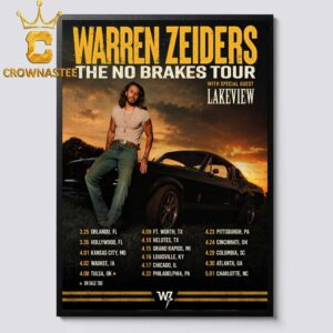 Warren Zeiders The No Brakes 2027 Tour With Special Guest Lakeview Home Decor Poster Canvas