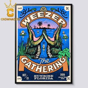 Weezer Amerant Bank Arena 2026 Tour Sunrise FL October 13th Home Decor Poster Canvas