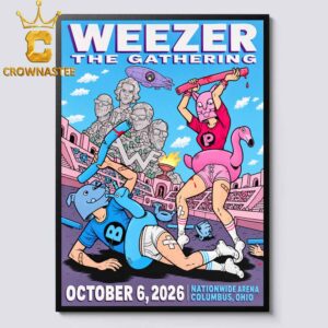 Weezer Nationwide Arena 2026 Tour Columbus Ohio October 6th Home Decor Poster Canvas