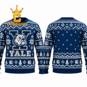 Yale Bulldogs Logo Christmas Ugly Sweater