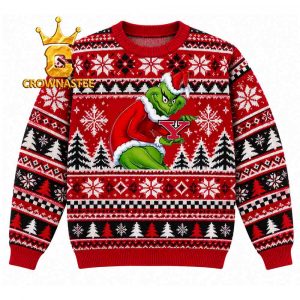 Youngstown State Penguins Grinch Stolen Logo Christmas Ugly Sweater