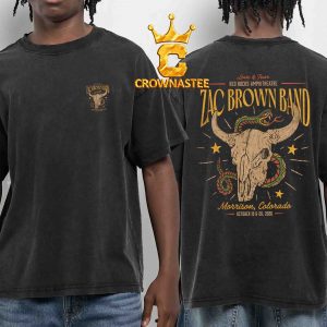 Zac Brown Band Love & Fear Red Rock Amphitheatre Morrison Colorado October 19th & 20th 2026 Two Sided T-Shirt