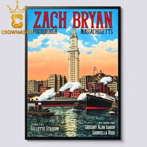 Zach Bryan Gillette Stadium 2026 Foxborough MA October 2nd 3rd  Home Decor Poster Canvas