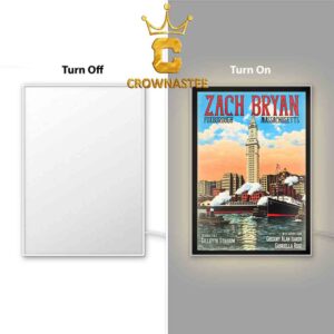 Zach Bryan Gillette Stadium 2026 Foxborough MA October 2nd 3rd Poster Mirror Night Light