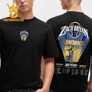 Zach Bryan The YM & ODO Tour 2027 John Fogerty Of Creedence Clearwater Revival Two Sided T-Shirt