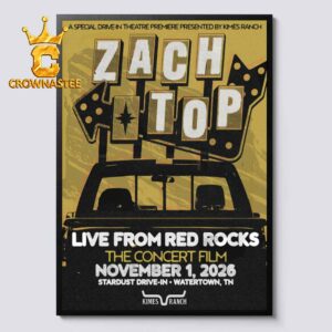 Zach Top Red Rocks Amphitheatre 2026 Tour November 1st Home Decor Poster Canvas